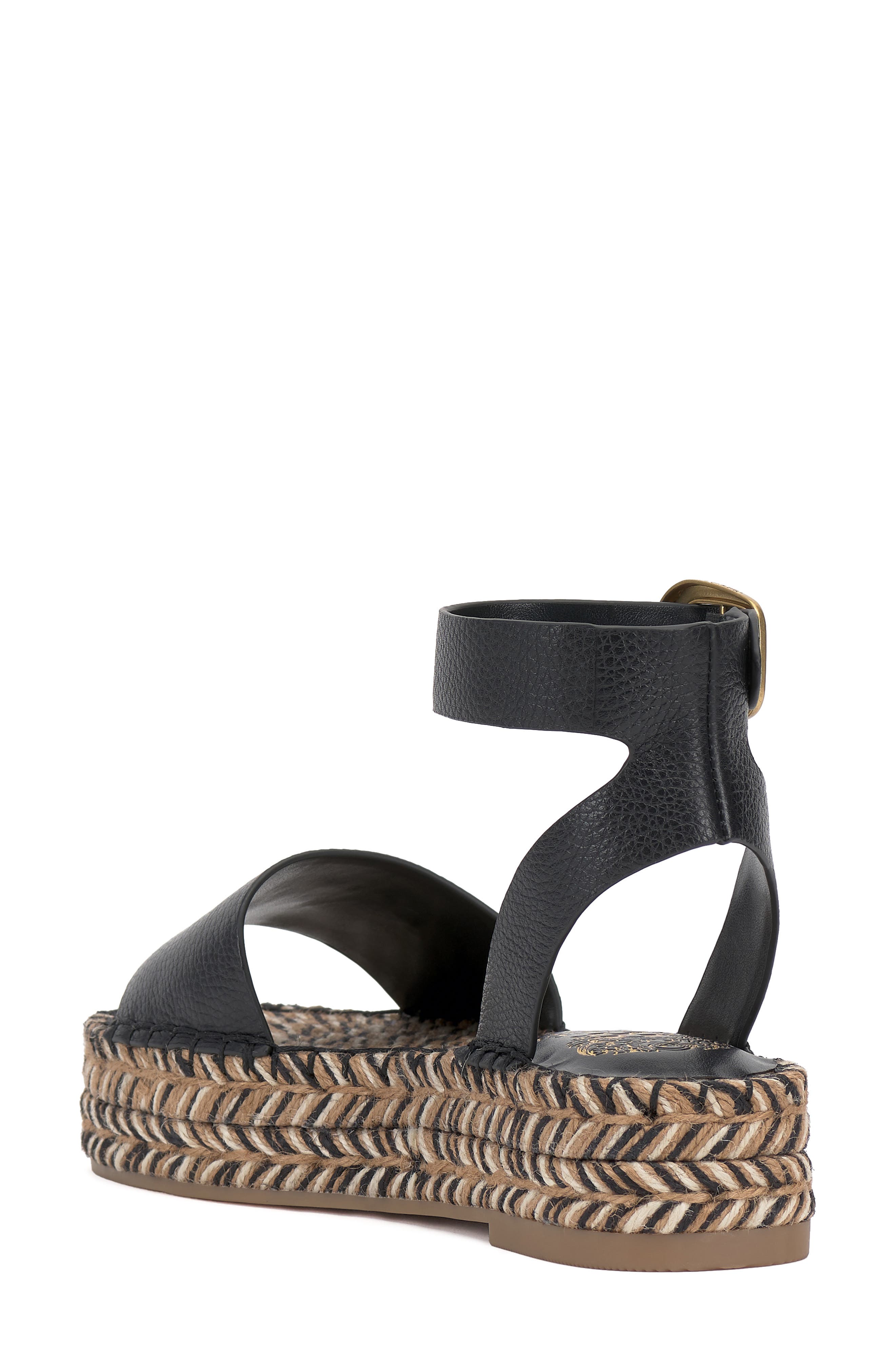 Vince Camuto Darna Ankle Strap Platform Sandal, Alternate, color, Black