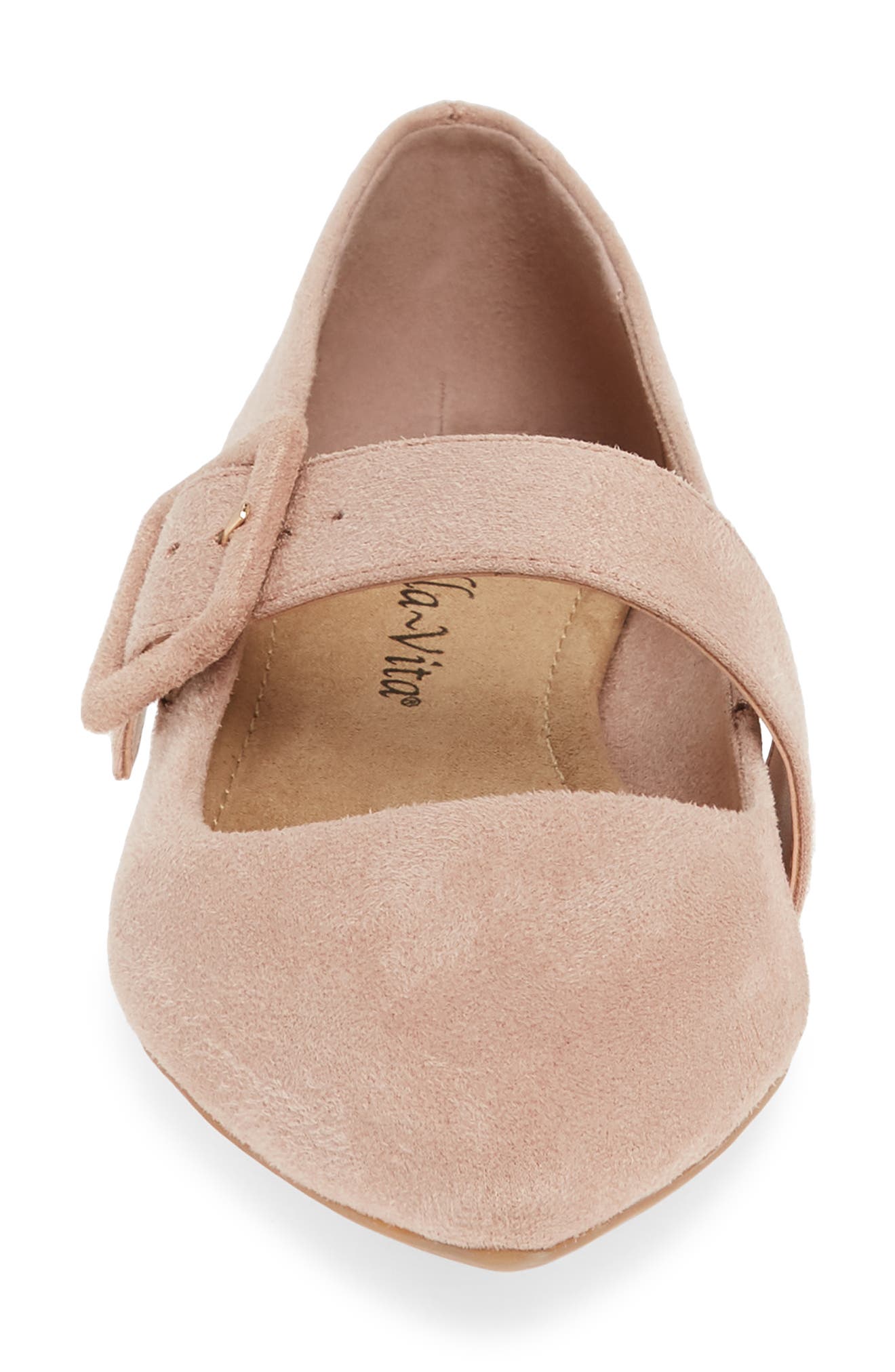 Virginia II Skimmer Flat, Alternate, color, BLUSH FABRIC