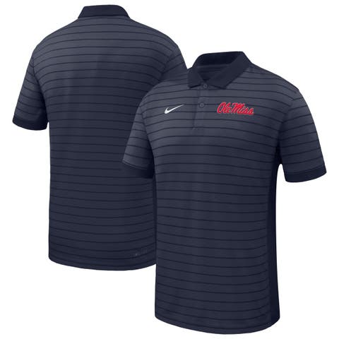Men's Nike Navy Ole Miss Rebels 2025 Early Season Coaches Sideline Victory Stripe Performance Polo
