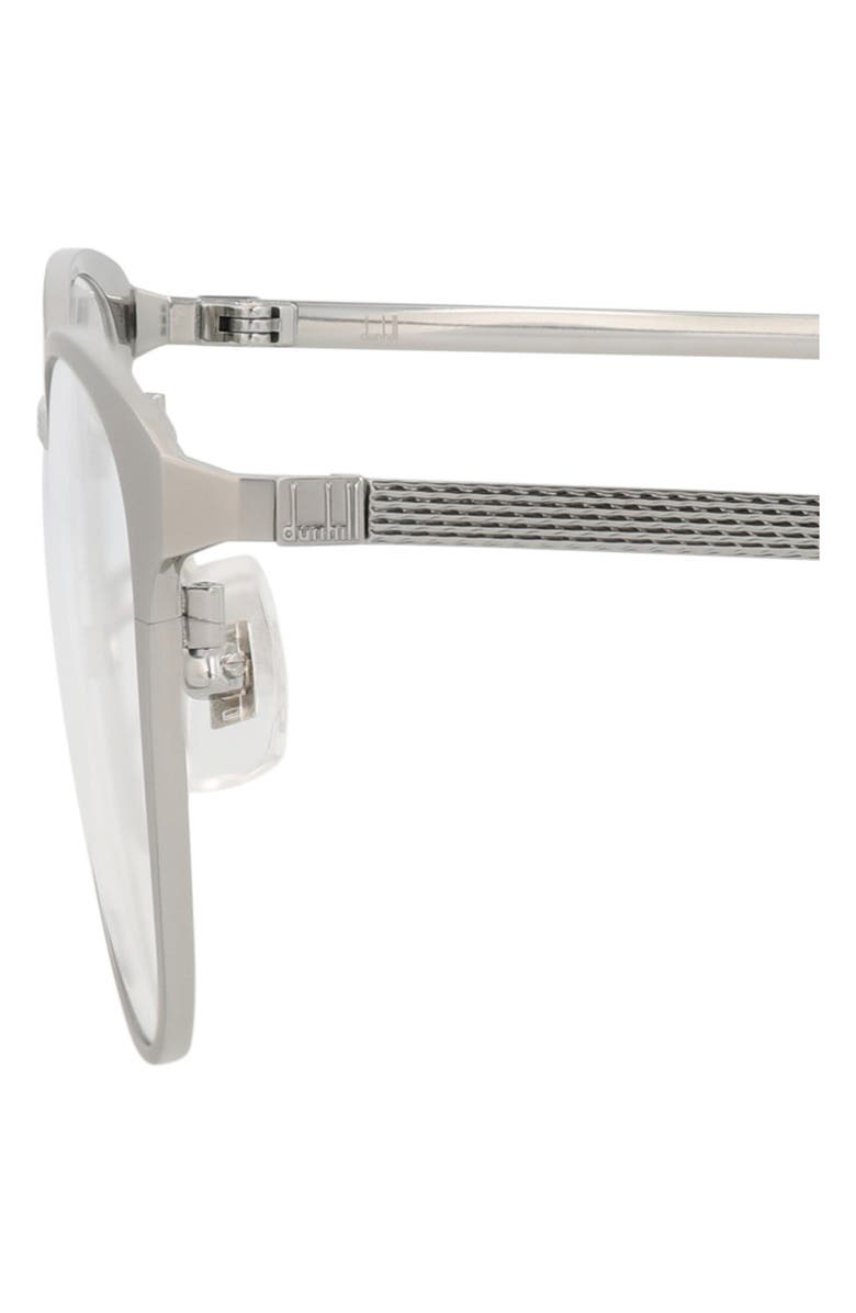 Dunhill 51mm Round Novelty Optical Glasses, Alternate, color, Silver Transparent