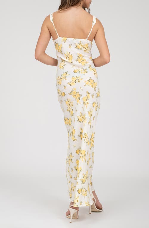 Blu Pepper Floral Maxi Dress In Yellow Multi