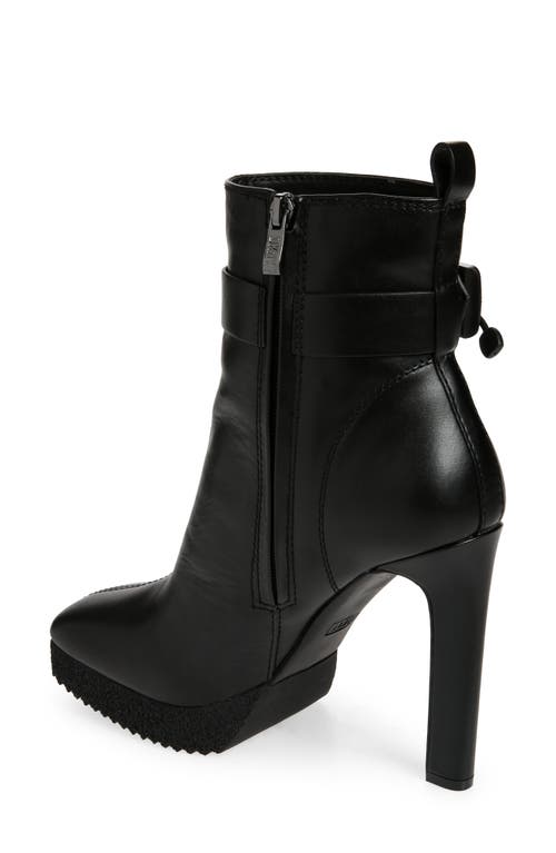 Dkny Zana Square Toe Platform Bootie In Black