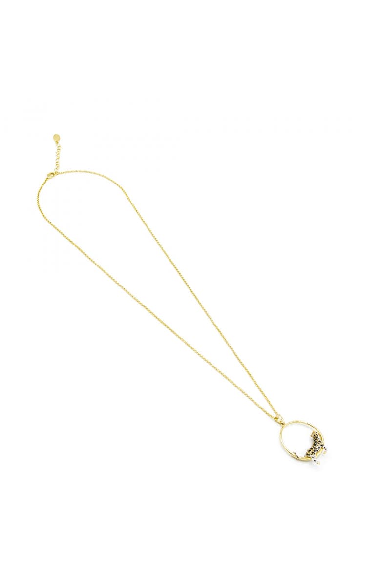 Clouded Leopard Hoop Necklace, Alternate, color, Leopard