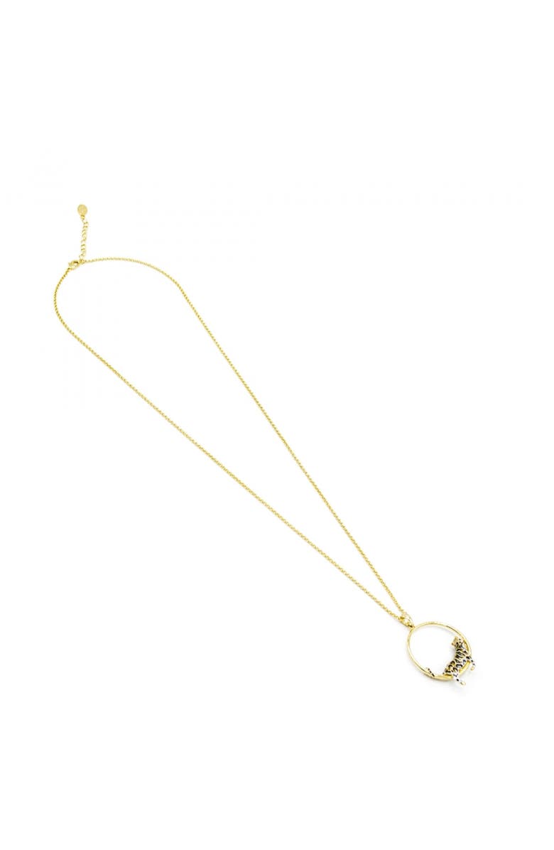 Bill Skinner Studio Clouded Leopard Hoop Necklace, Alternate, color, Leopard