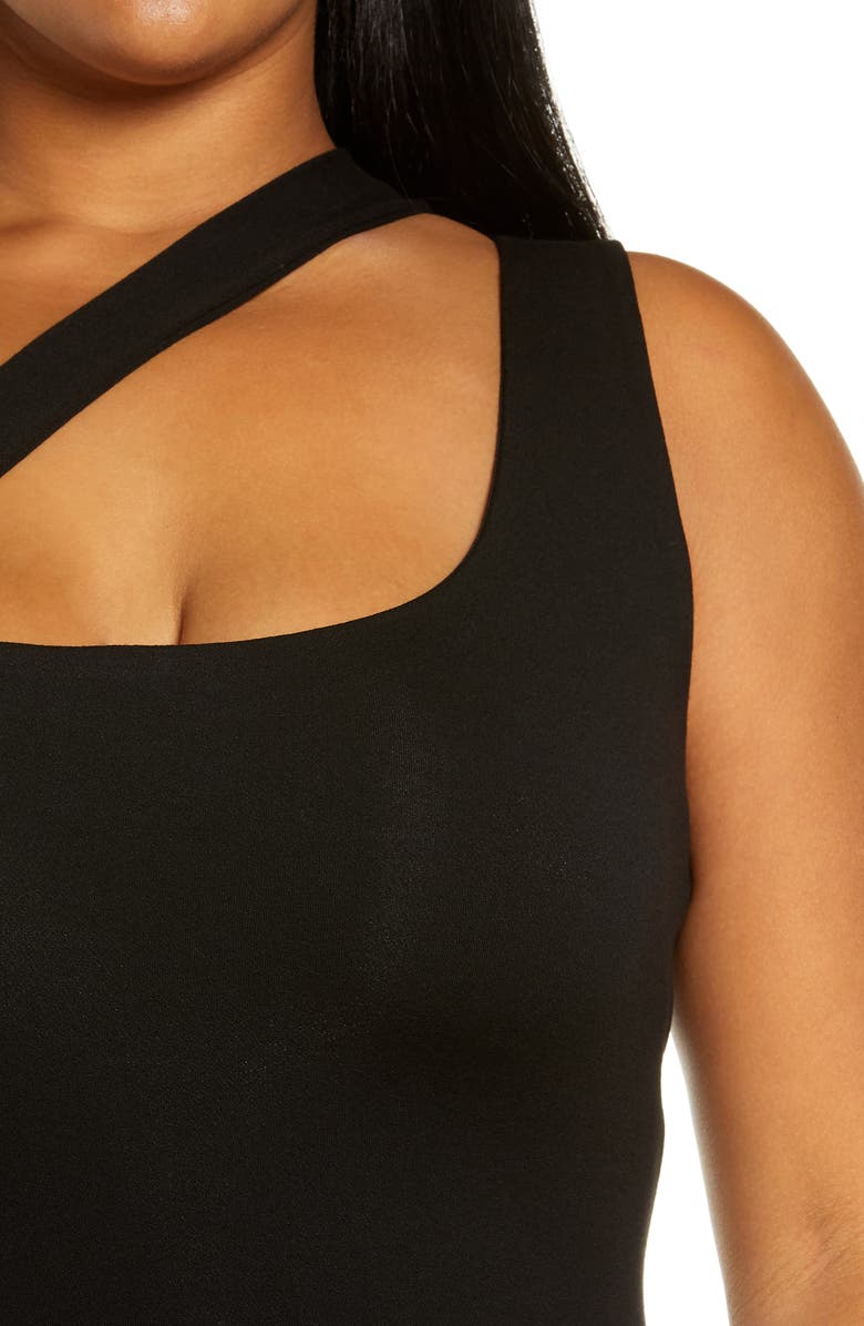 Naked Wardrobe One-Shoulder Cutout Sheath Minidress, Alternate, color,