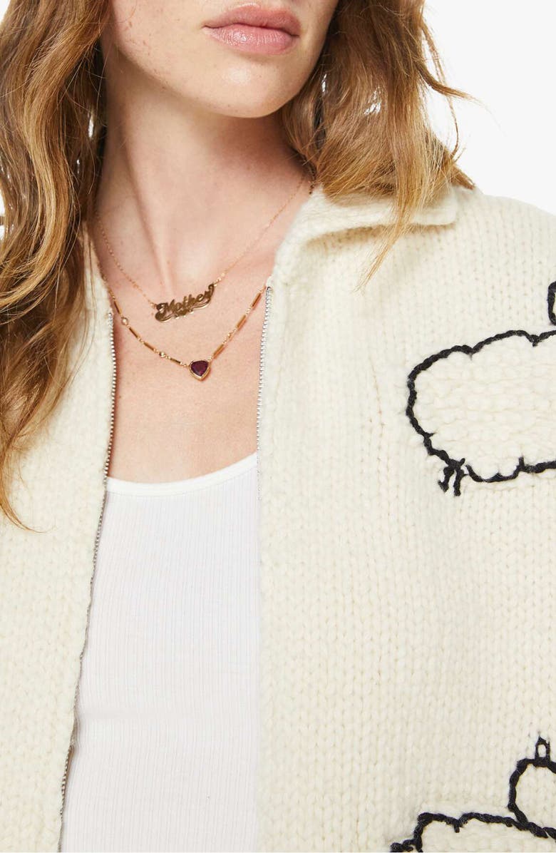 MOTHER The Raquette Crop Cardigan, Alternate, color, Wool Plus The Gang