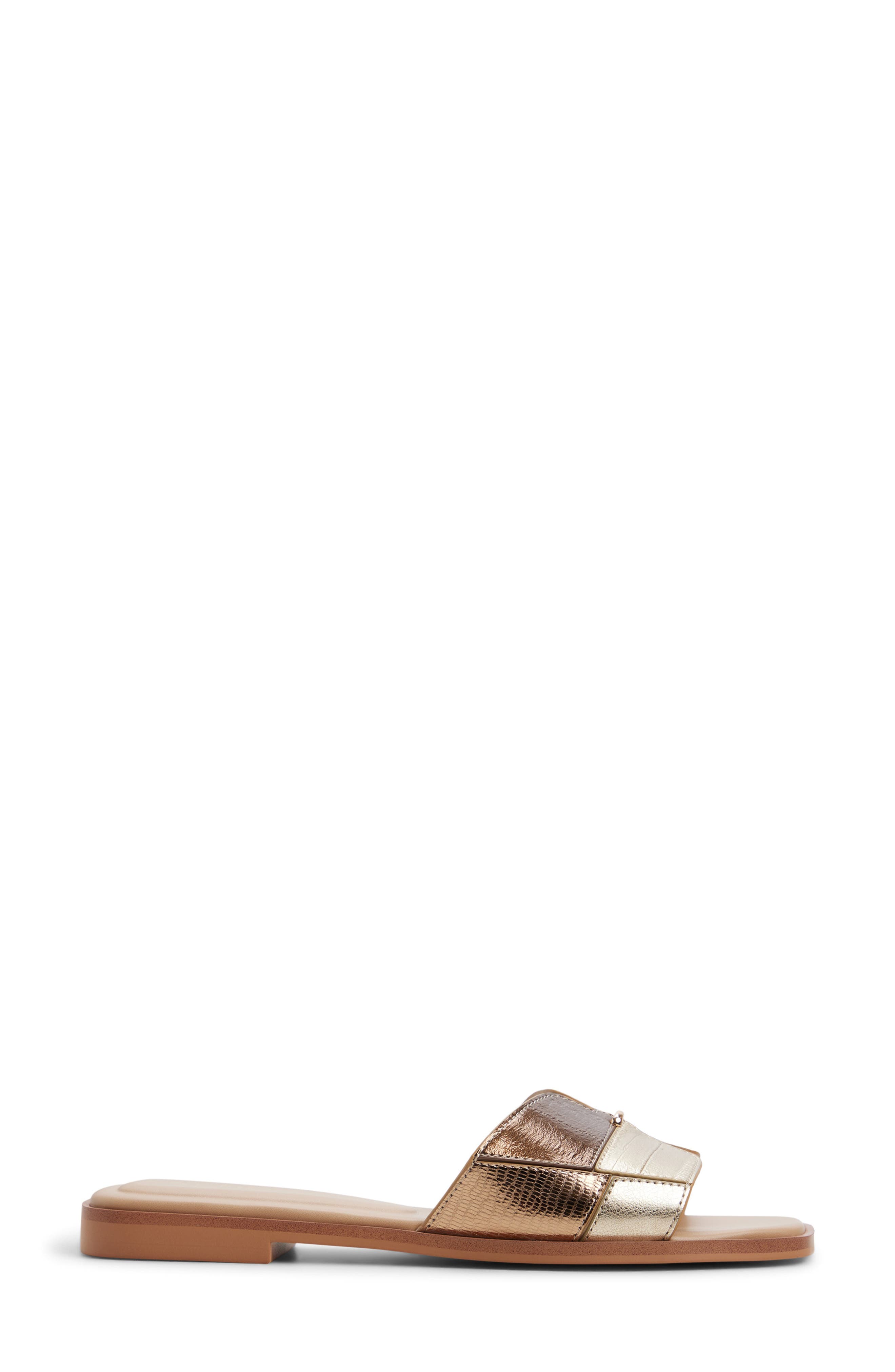 Itsandalmix Leather Slide Sandal, Alternate, color, GOLD