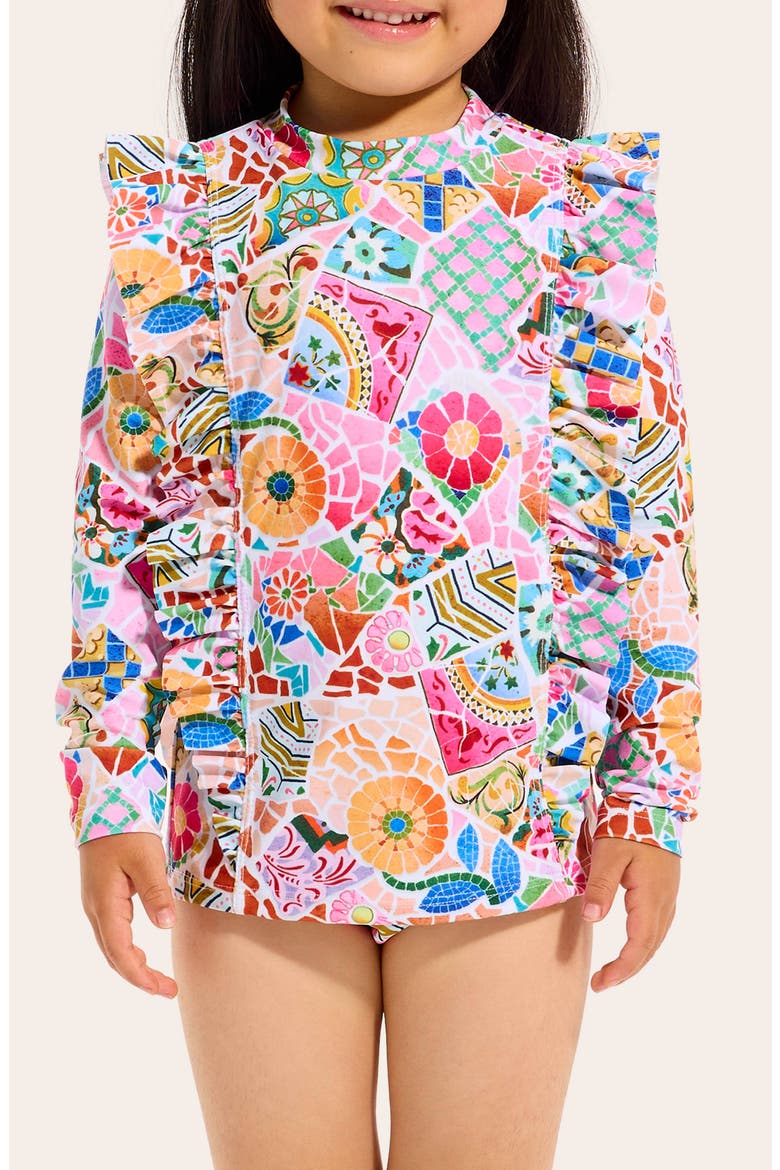 Kids' Beach Boheme Two-Piece Rashguard Swimsuit, Alternate, color, BEACH BOHEME