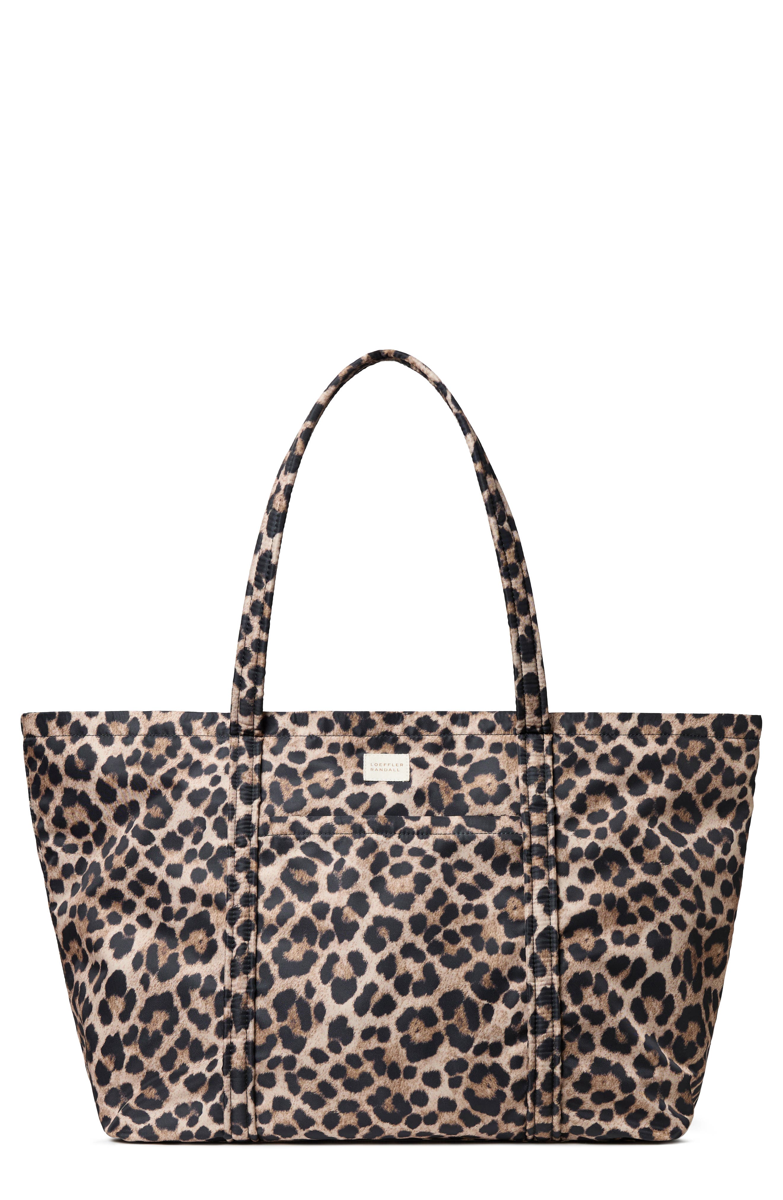 Loeffler Randall Dina Leopard Print Tote, Main, color, 