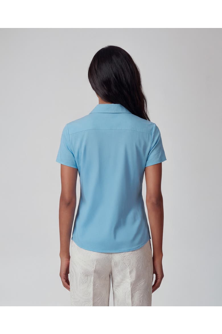 Solid Womens Shirts, Alternate, color, Teal