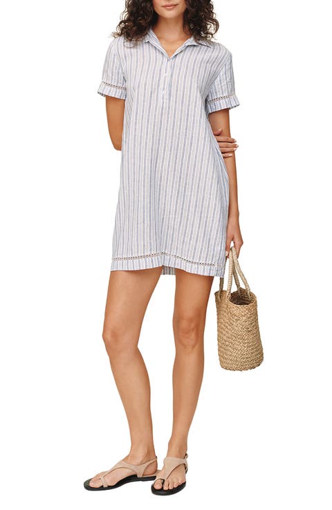 Stripe High/Low Shirtdress