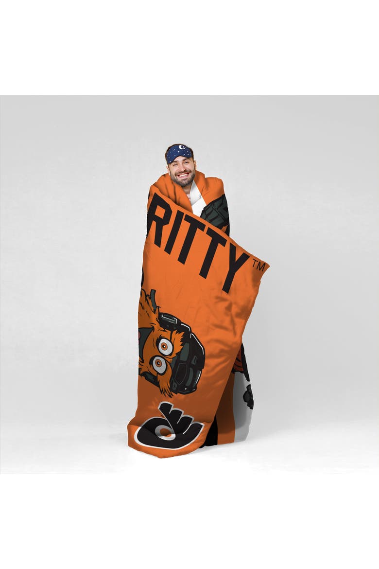 Philadelphia Flyers Gritty Mascot 60" x 80" Raschel Throw Blanket, Alternate, color, None