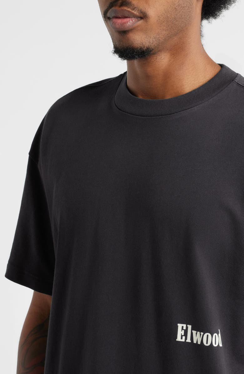 Elwood Boxy Heavyweight Cotton Crop T-Shirt, Alternate, color, Coal