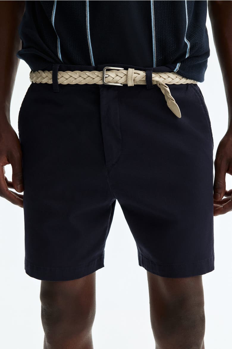 Regular-Fit Cotton Chino Shorts, Alternate, color, Navy blue