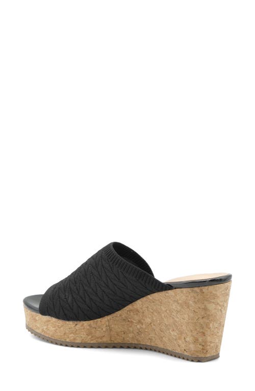 Adrienne Vittadini Cheery Wedge Sandal In Black