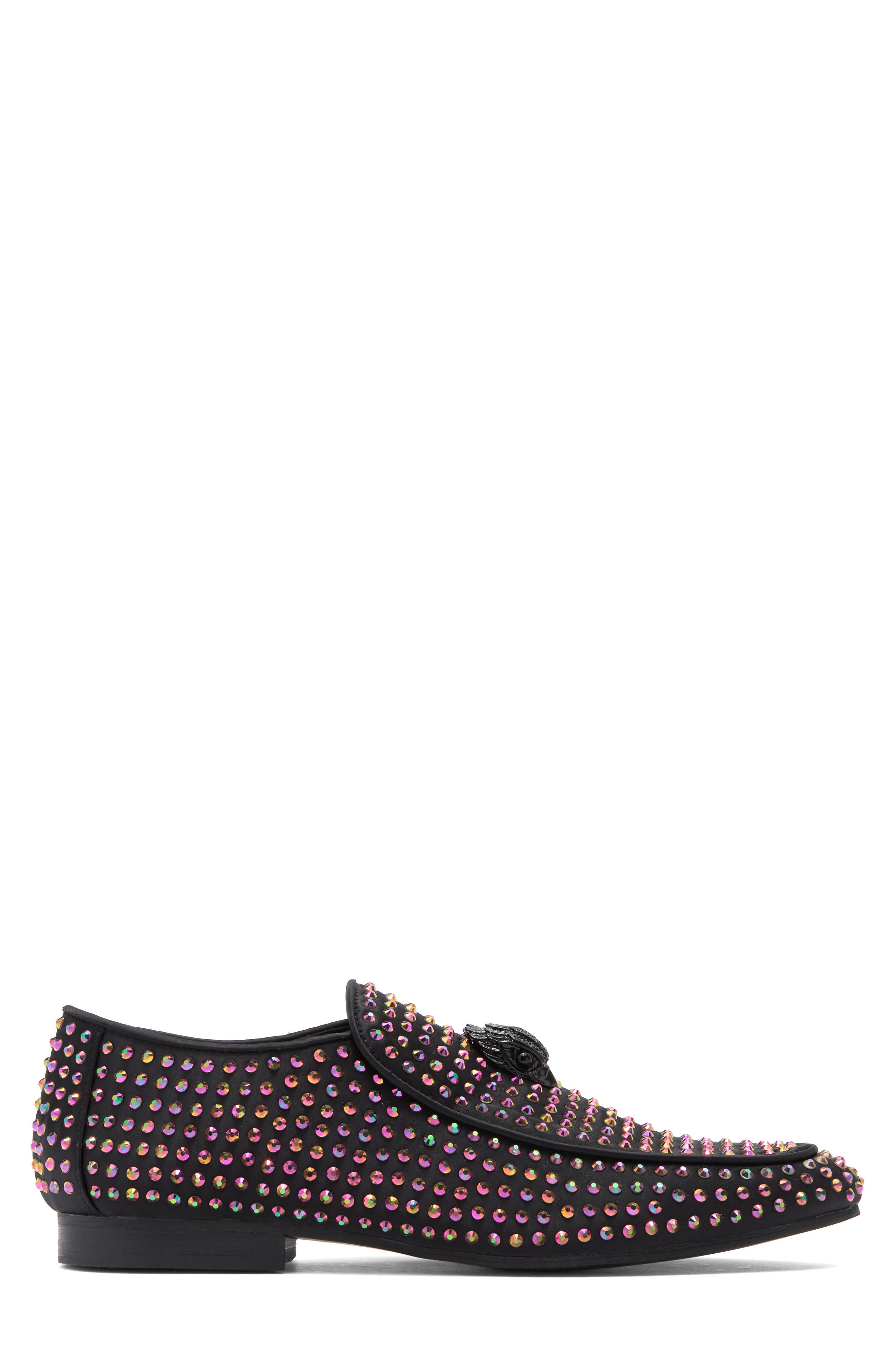 Kurt Geiger London Hugh Eagle's Head Crystal Stud Loafer, Alternate, color, 