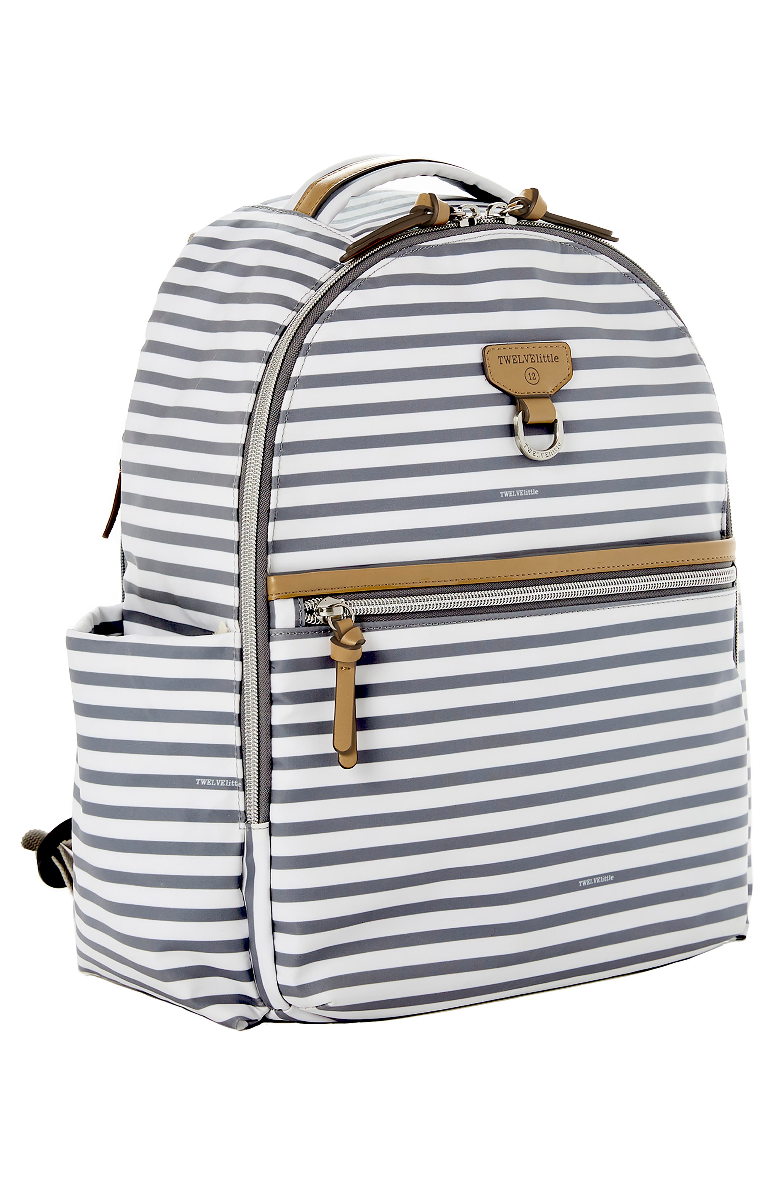 TWELVElittle Midi Go 3.0 Stripe Water Resistant Diaper Backpack, Alternate, color, 