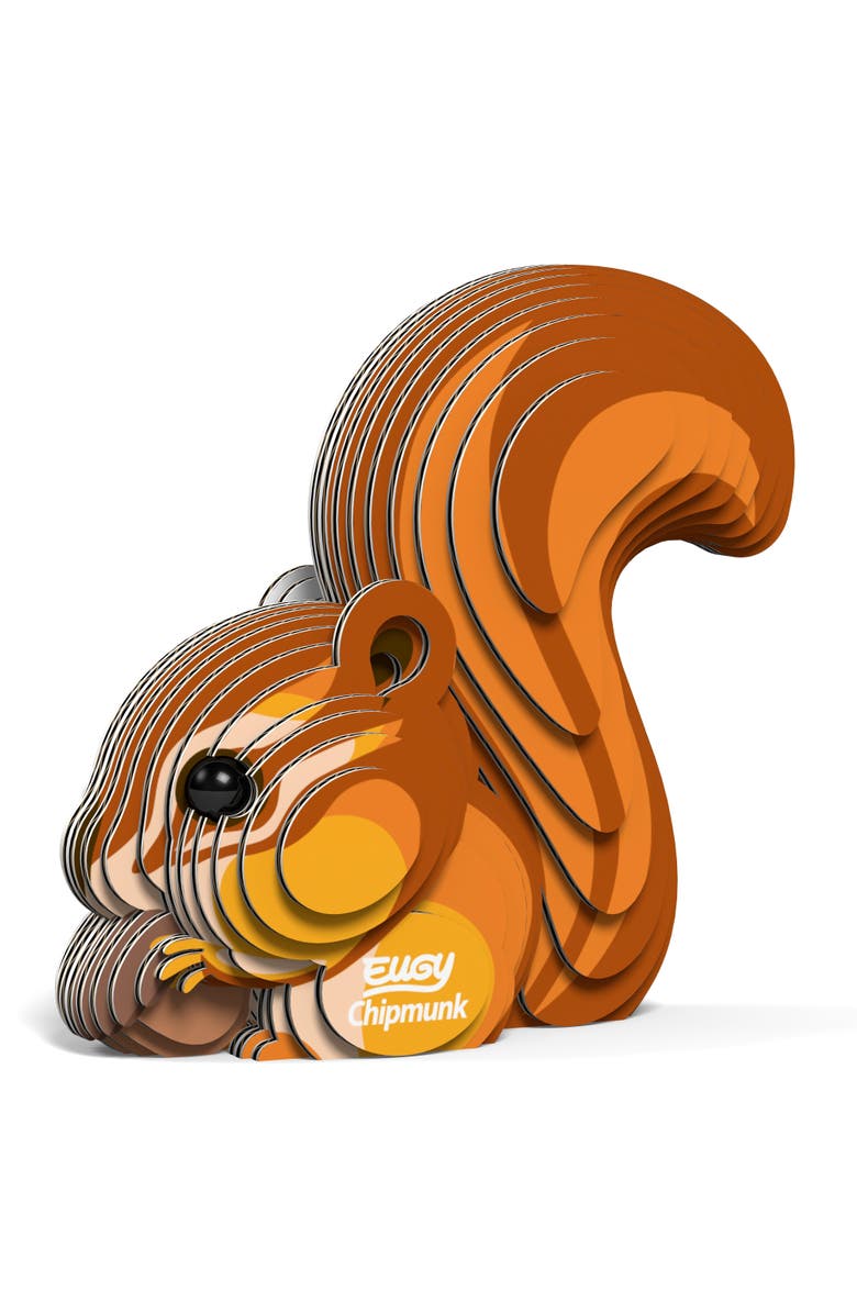 Eugy Puzzles Chipmunk 3D Puzzle, Alternate, color, NO COLOR