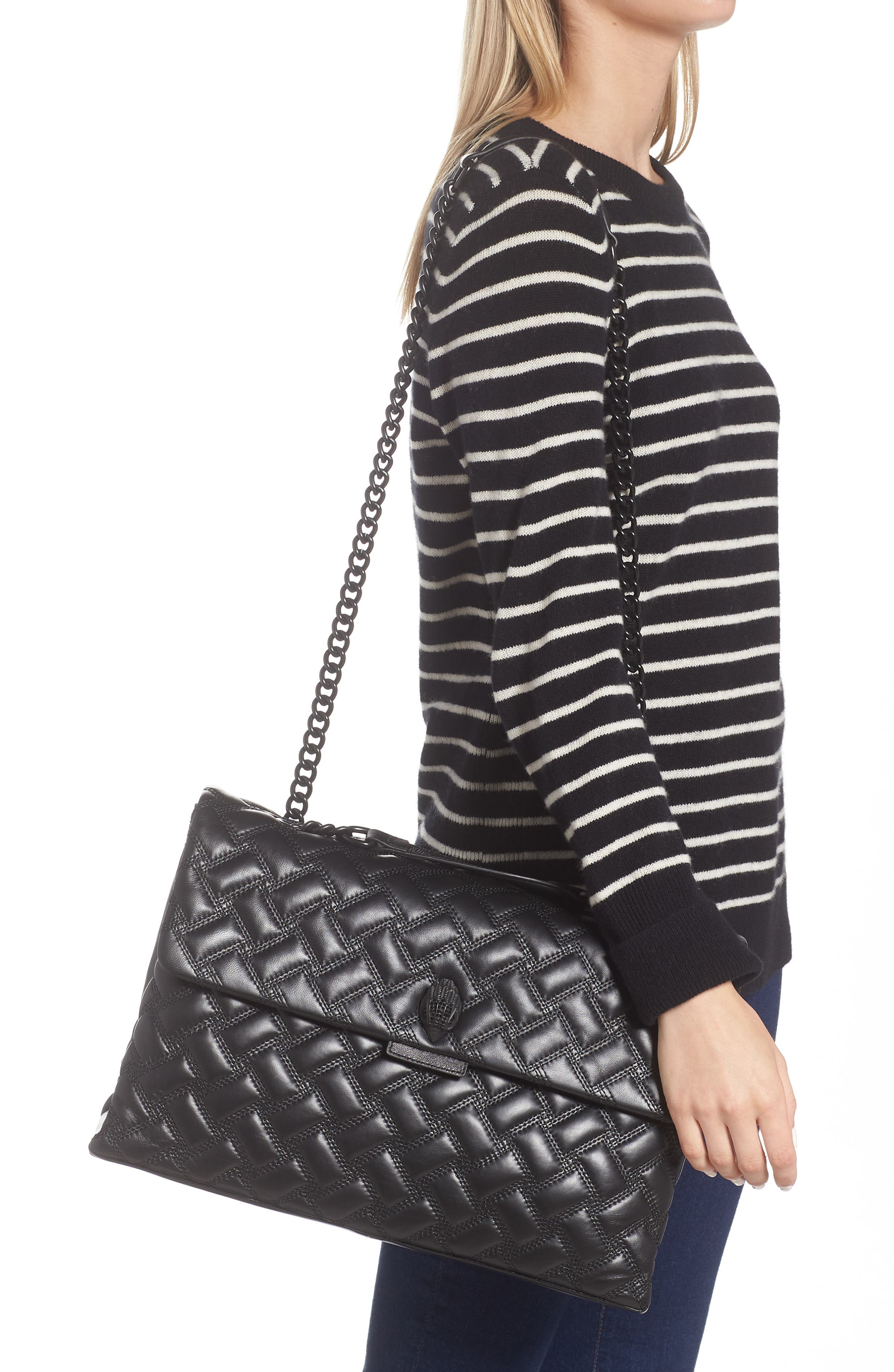 Kurt Geiger London Extra Extra Large Kensington Drench Leather Bag, Alternate, color, 