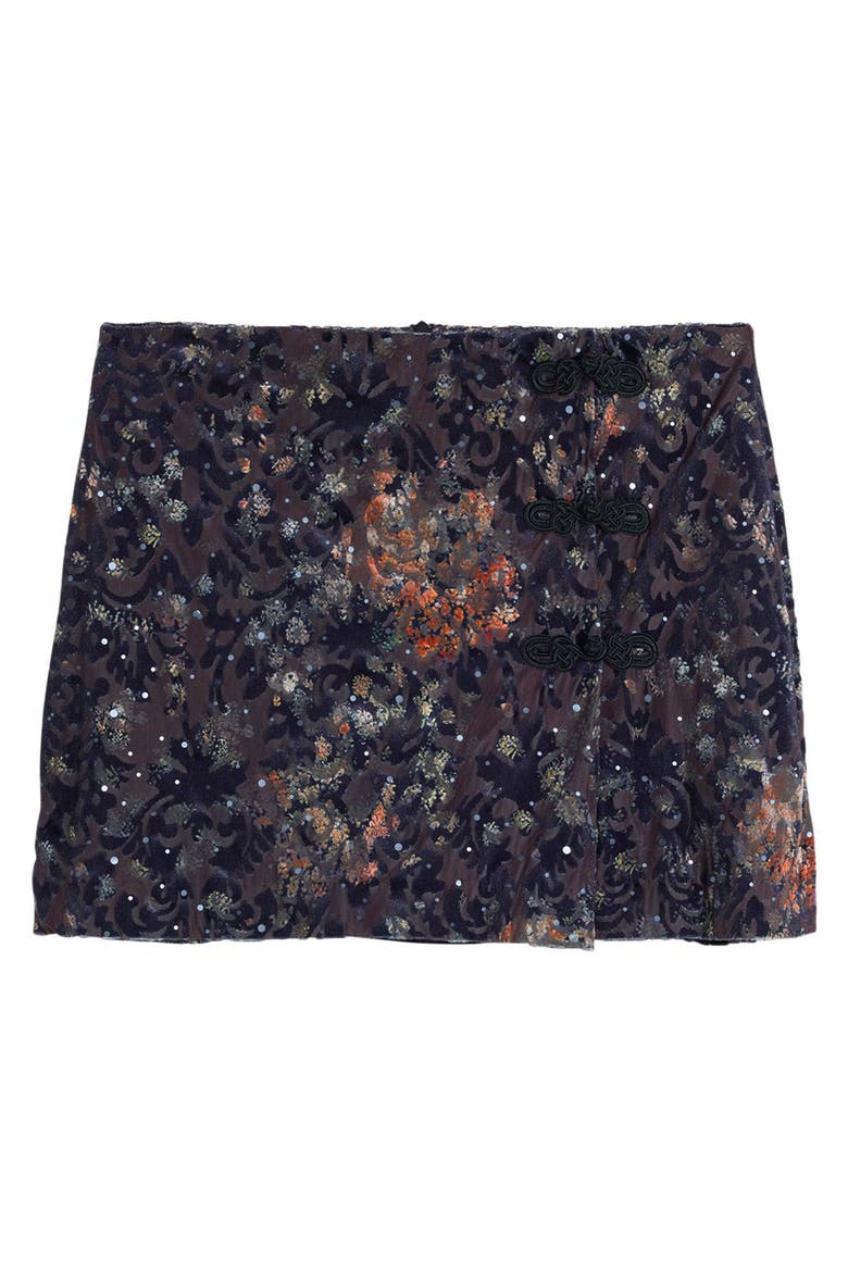 Printed Miniskirt, Alternate, color, BLACK