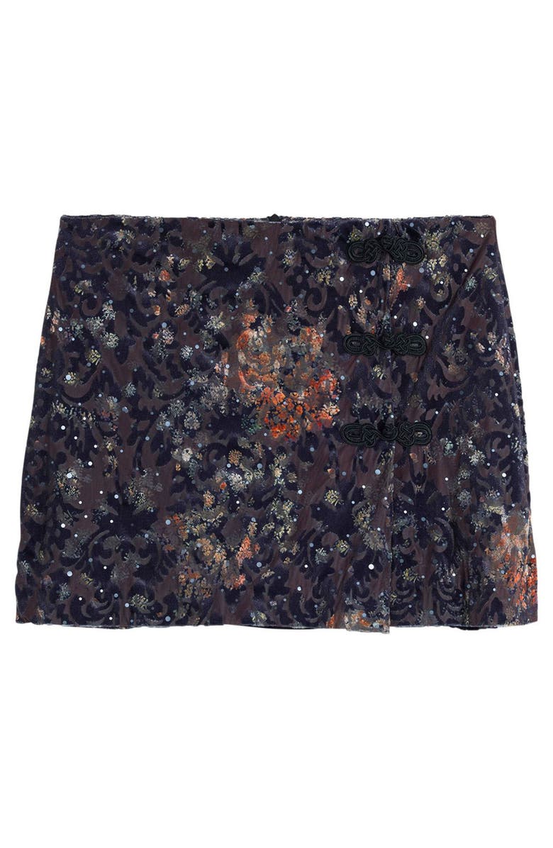 Desigual Printed Miniskirt, Alternate, color, Black