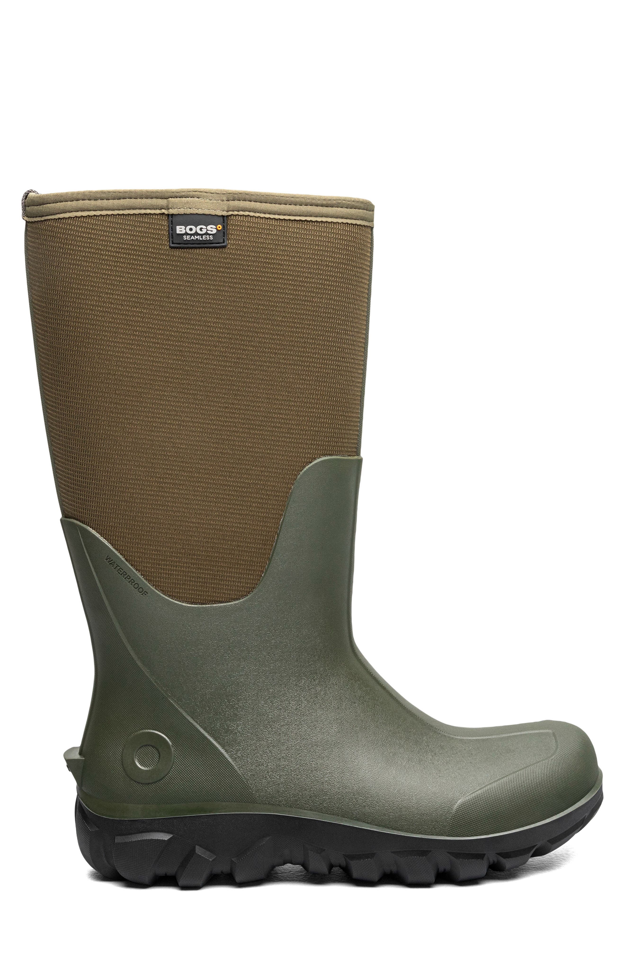 Bogs Classic Seamless Tall Waterproof Boot, Alternate, color, Dark Green