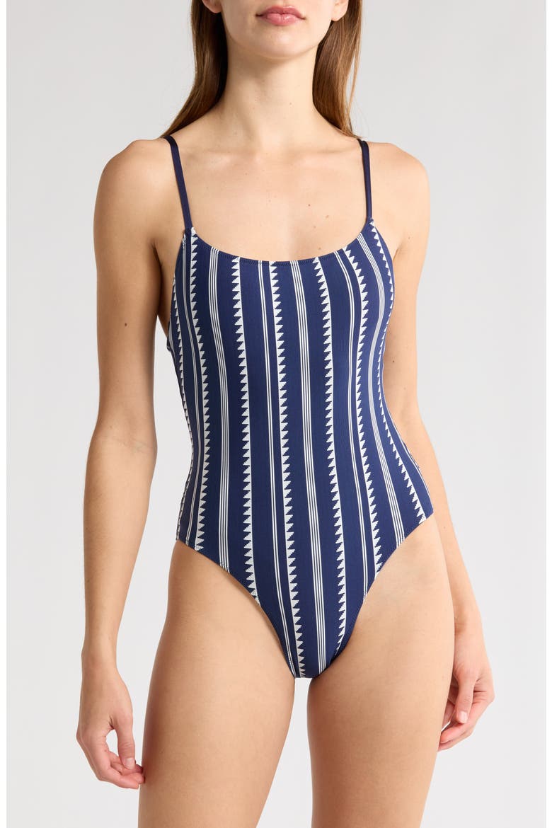 Elene One-Piece Swimsuit, Main, color, NUNU NAVY