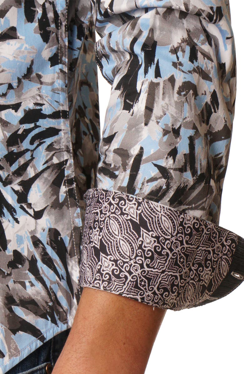 Robert Graham Buron Long Sleeve Woven Shirt, Alternate, color, Blue