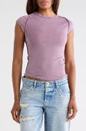 Free People Ever Had Cap Sleeve Cotton T-Shirt