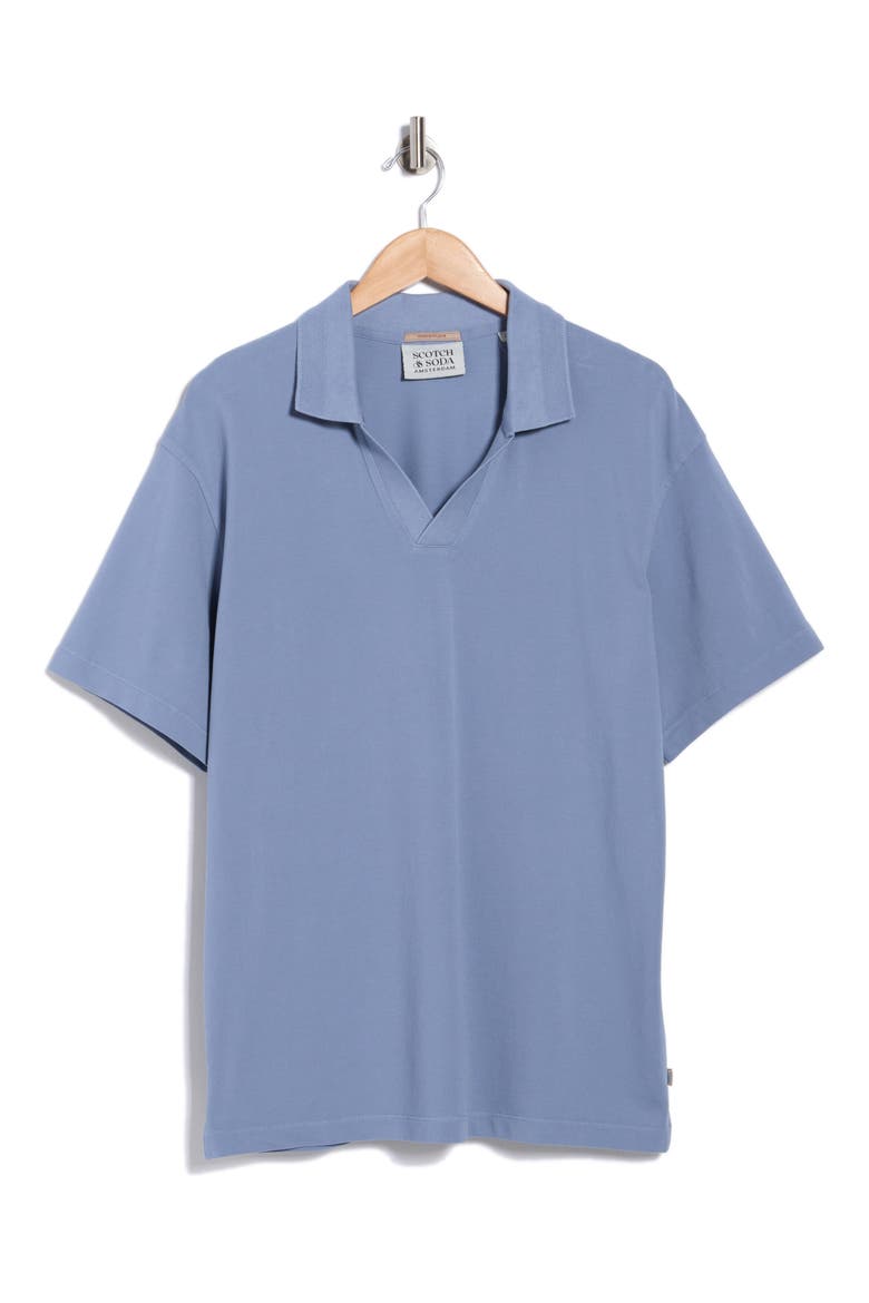 Relaxed Fit Cotton Piqué Polo, Alternate, color, INFINITY