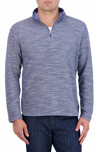 Robert Graham Ledson Space Dye Quarter Zip Top