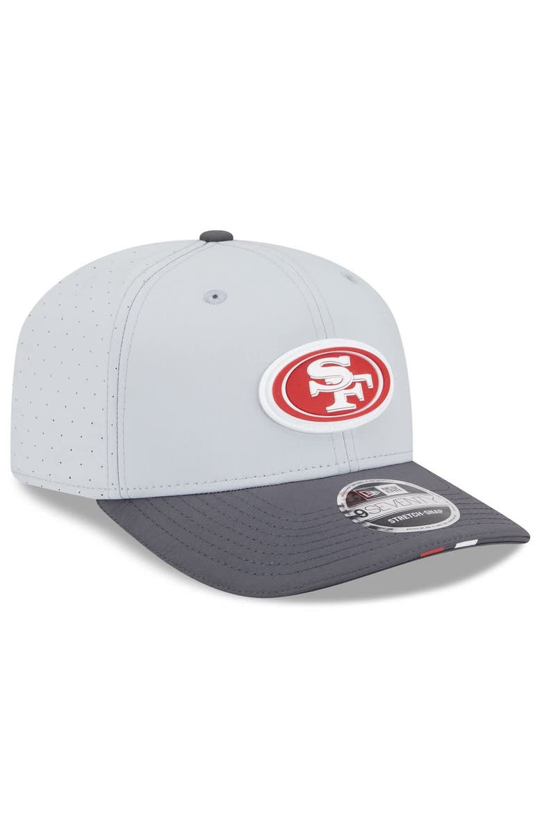 New Era Men's New Era Gray/Graphite San Francisco 49ers 2025 NFL Training Camp 9SEVENTY Adjustable Hat, Alternate, color,