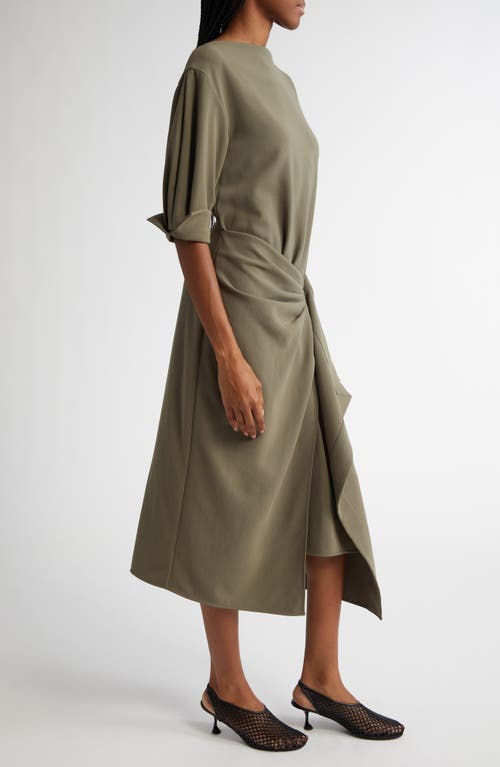Proenza Schouler Maisie Dress In Matte Viscose Crepe In Wood In Wood