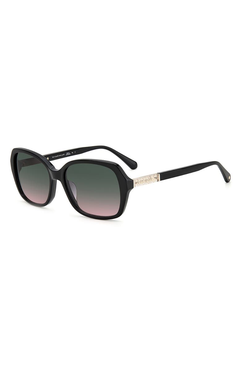 Kate Spade New York yvette 54mm gradient polarized square sunglasses, Alternate, color,