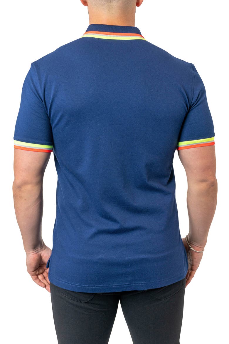 Mozart Milano Egyptian Cotton Polo, Alternate, color, BLUE