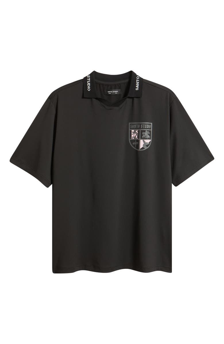 SANTO STUDIO Crest Club Polo, Alternate, color, Black