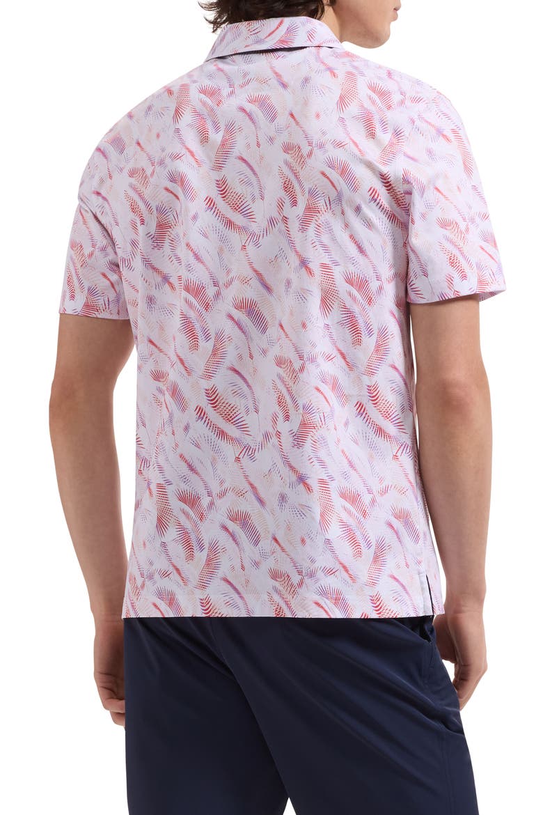Hendrix Tropical Print Pima Cotton Polo, Alternate, color, PEACH
