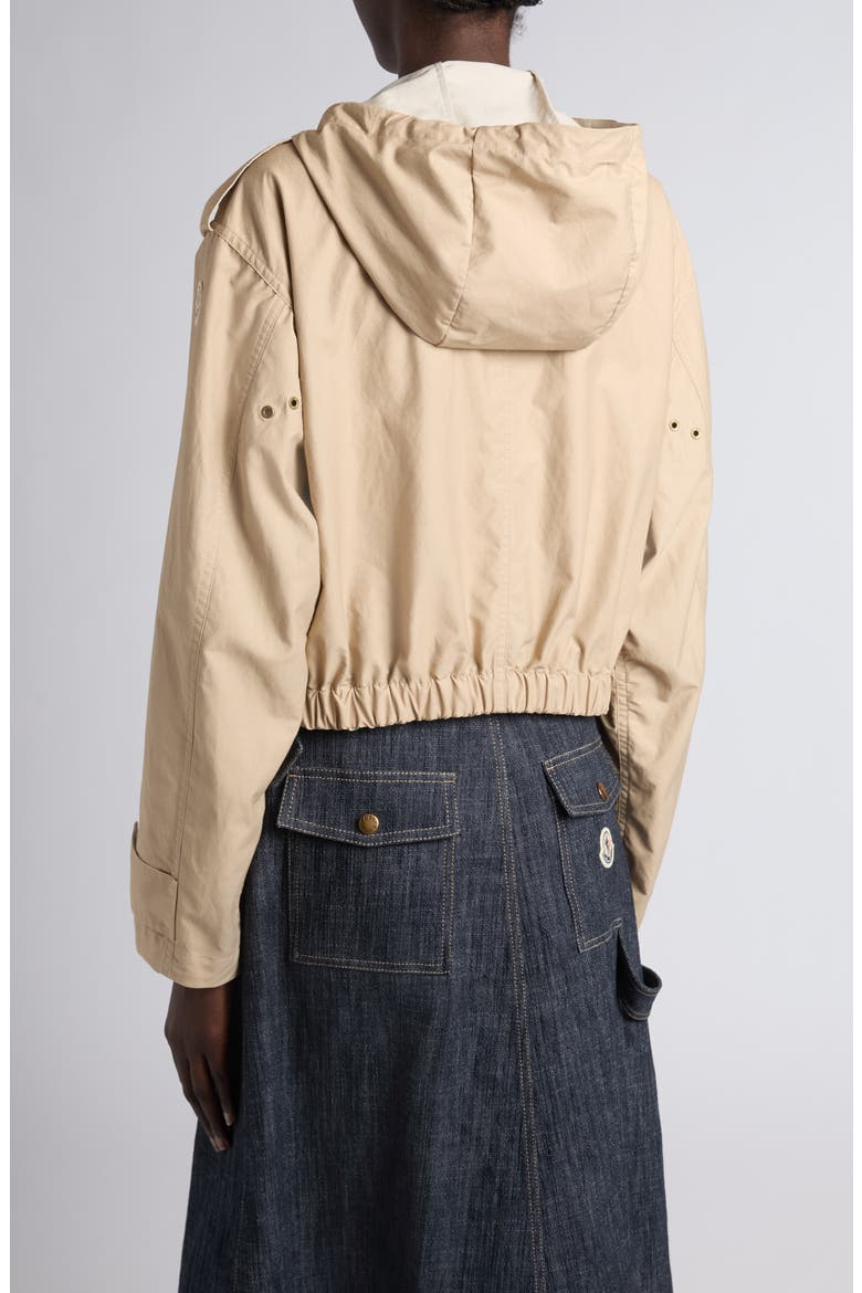 Carex Hooded Cotton Blend Poplin Jacket, Alternate, color, BEIGE