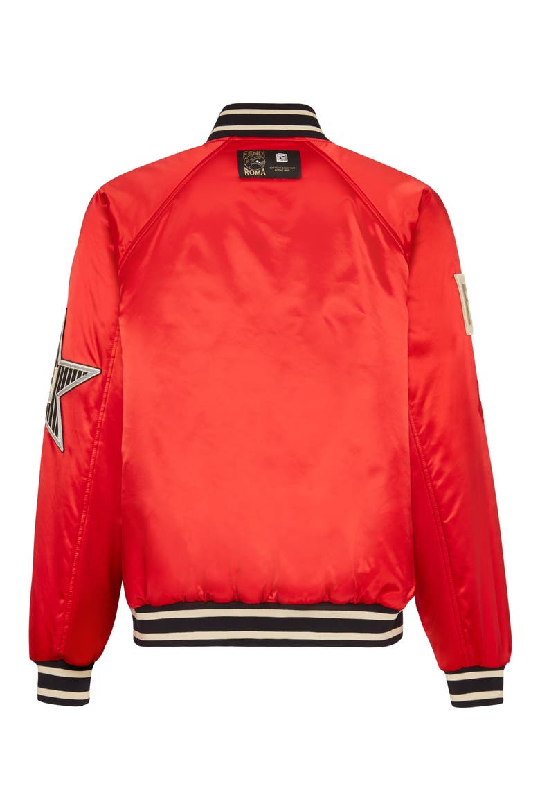 Logo Satin Bomber Jacket, Alternate, color, CANCER