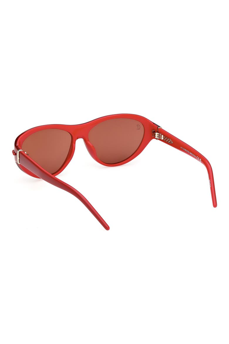 59mm Round Sunglasses, Alternate, color, BORDEAUX RED / COPPER