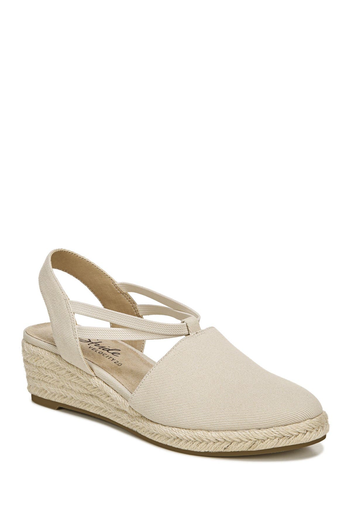 LifeStride Katrina Espadrille Slingback Wedge Pump, Main, color, Almond