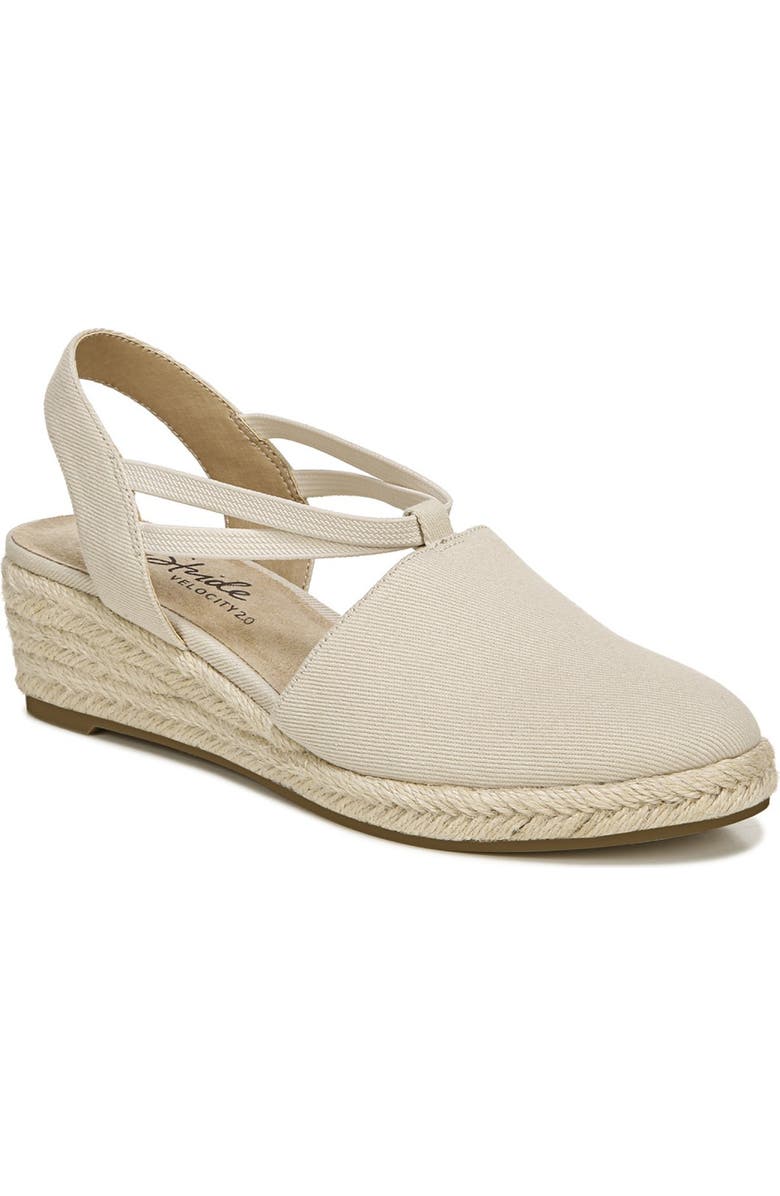 LifeStride Katrina Espadrille Slingback Wedge Pump, Main, color, Almond