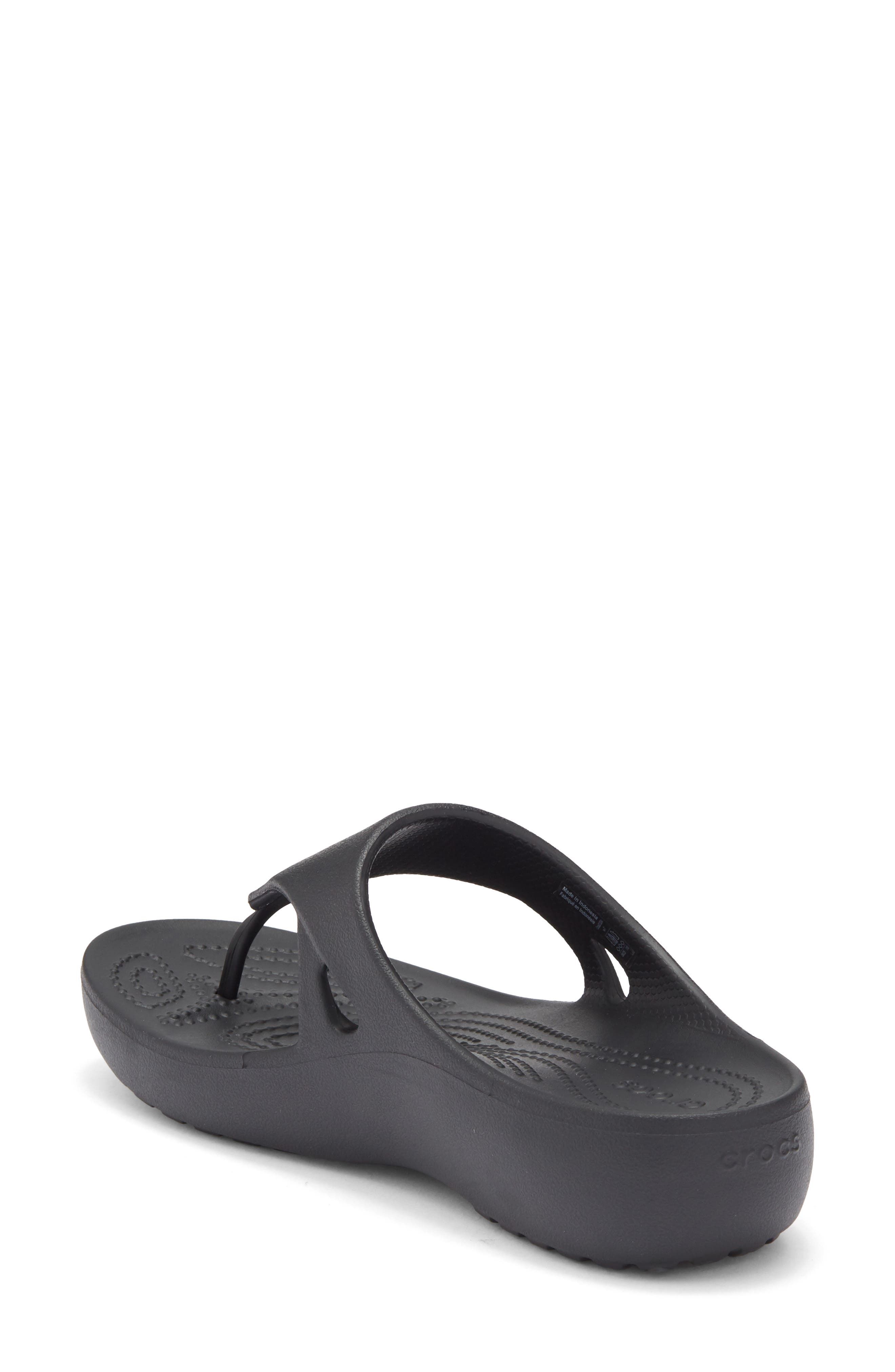 CROCS Kadee Wedge Flip Flop, Alternate, color, Black