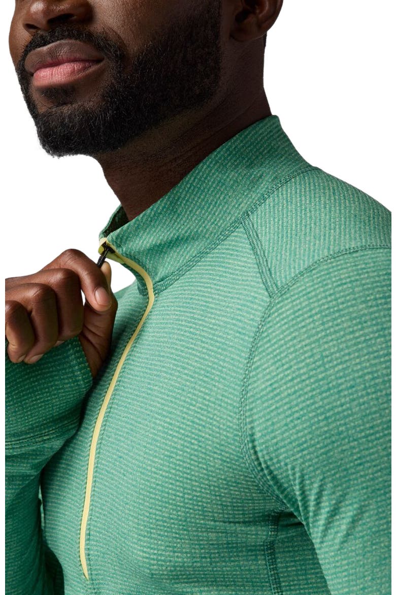 Pines Micrrid Ultra-Lt Baselayer 1/4-Zip Top - Men's, Alternate, color, Gearhead Green