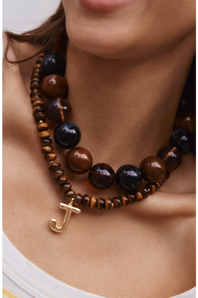 Jane Beaded Necklace, Alternate, color, BROWN MULTI