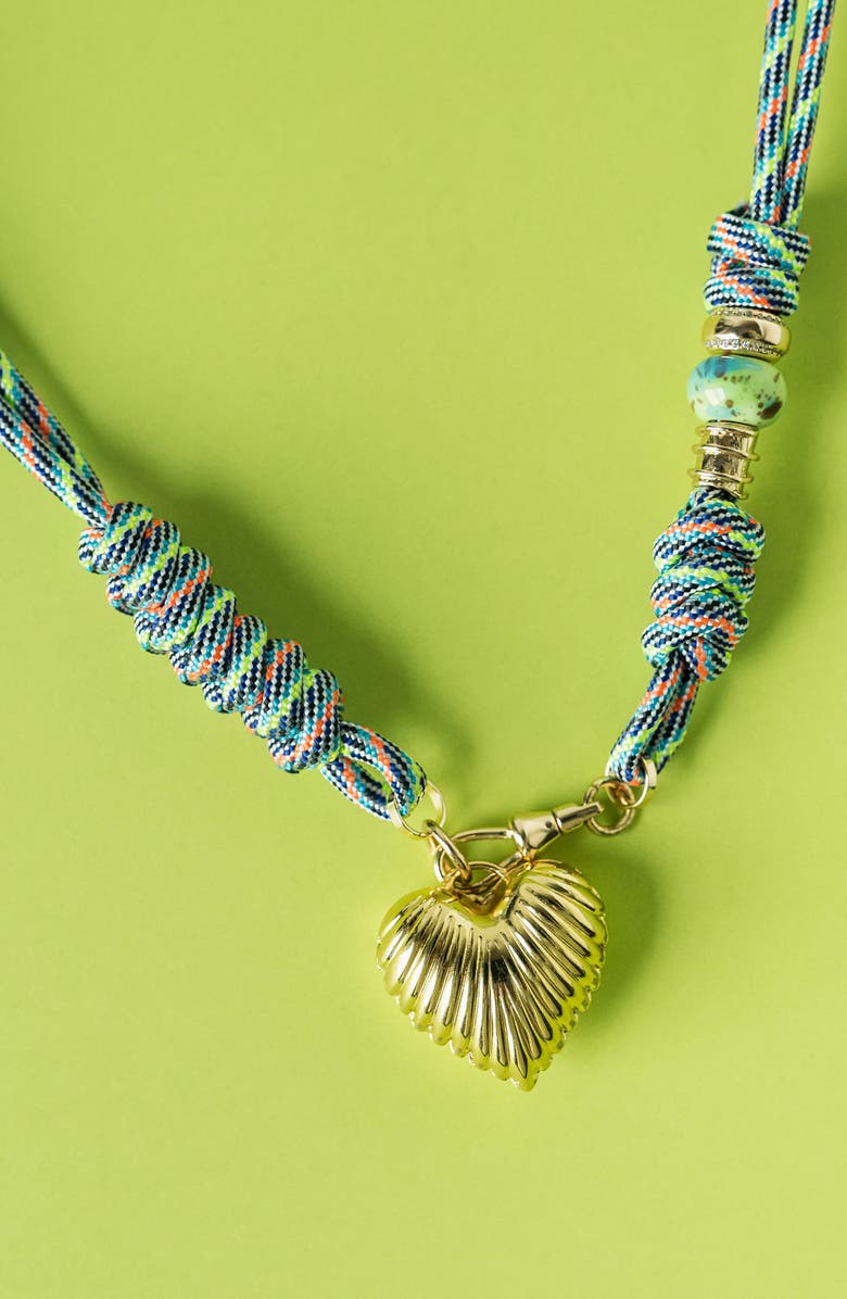 MacRae & Co. Throw Me a Line Corded Heart Pendant Necklace, Alternate, color,