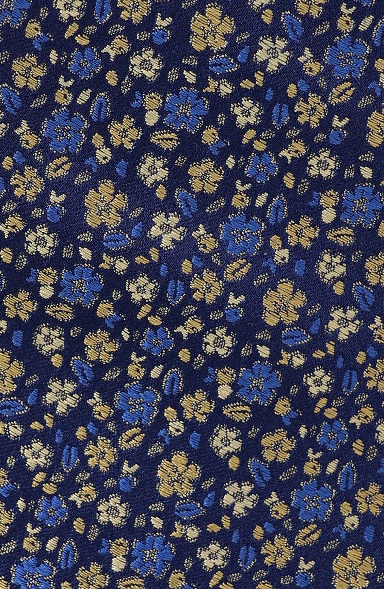 Ben Sherman Ditsy Floral Tie, Alternate, color, Navy/ Gold