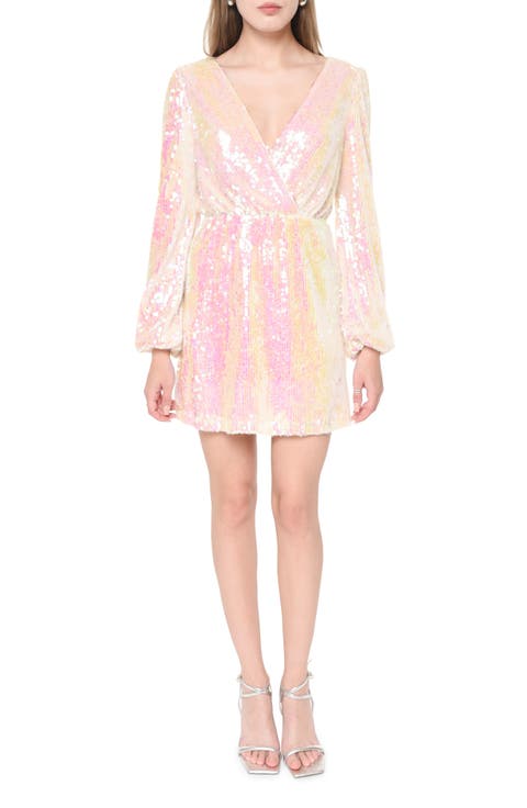 Carrie Long Sleeve Sequin Minidress
