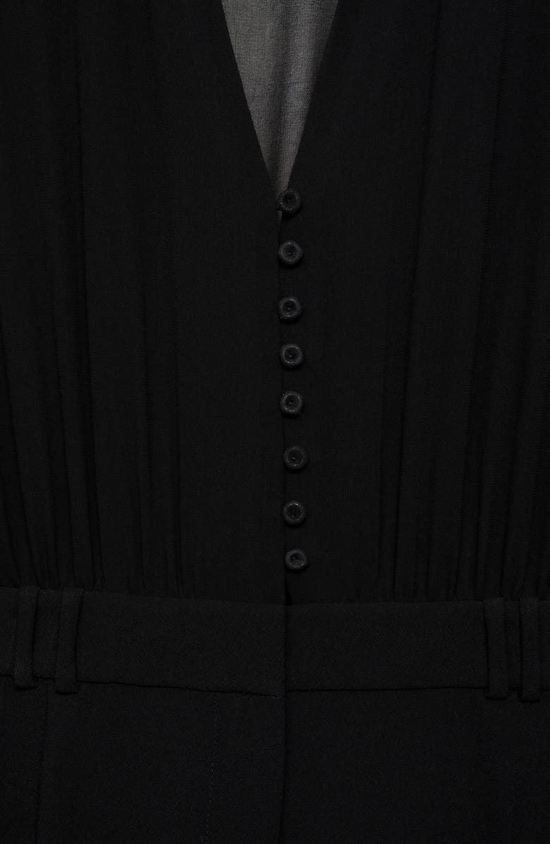 MANGO Semitransparent Long Sleeve Jumpsuit, Alternate, color,