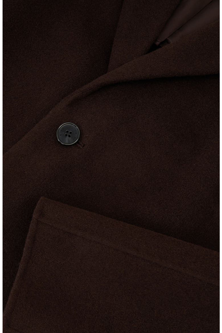 Knight Wool Blend Epsom Coat, Alternate, color, DARK BROWN